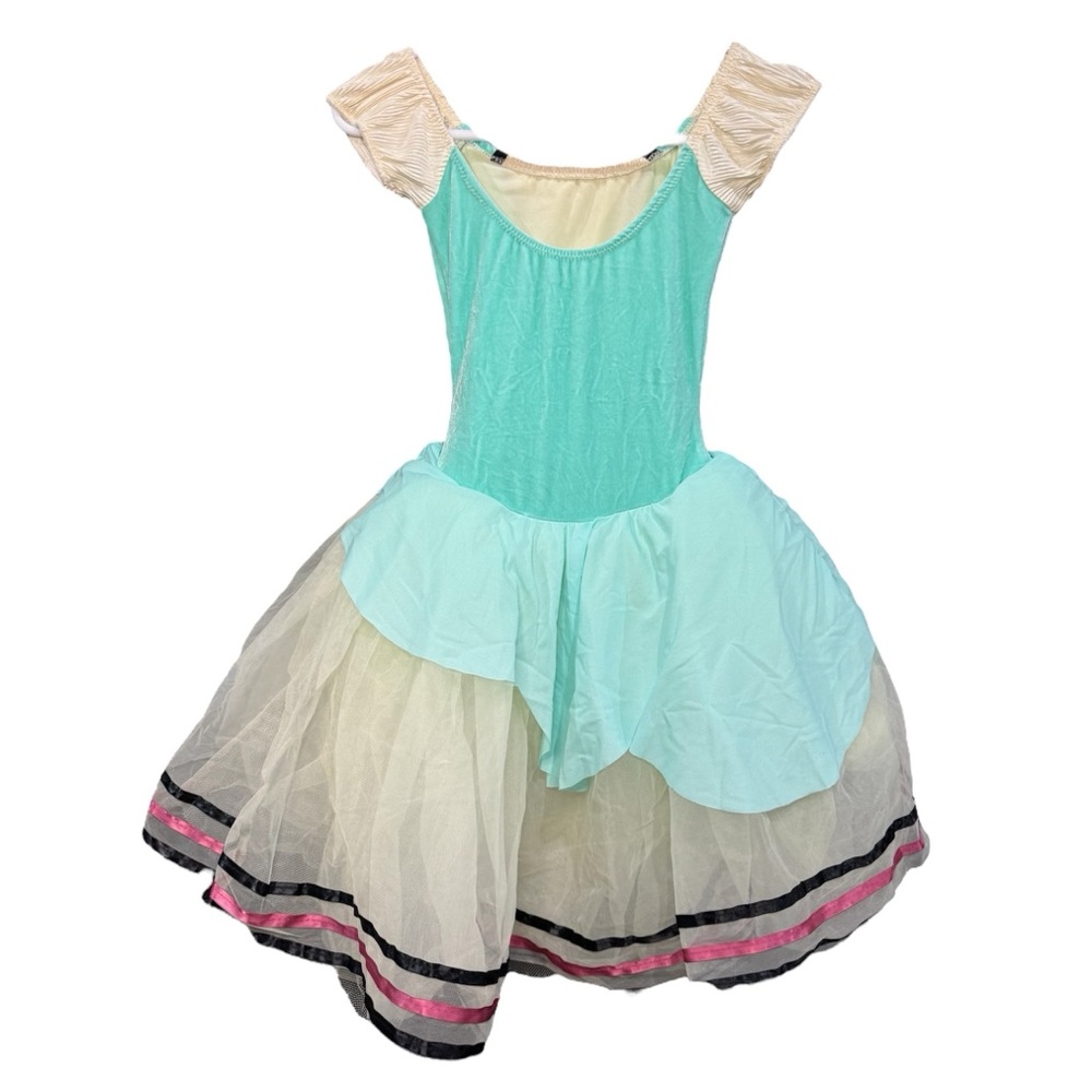 Curtain Call | Mint Green and Cream Dance Dress Costume, Size CME - Picture 3 of 5